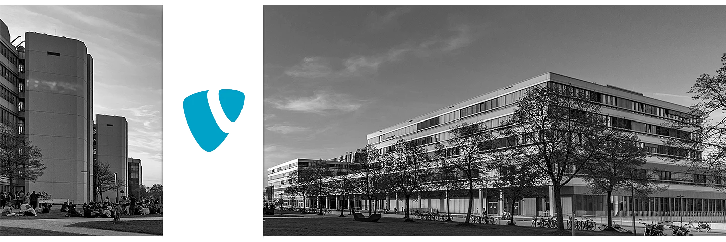 Universität Bielefeld als schwarz-weiß Foto